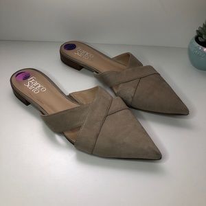 Franco Sarto Nita Pointed Toe Mules | Taupe | Size 8.5